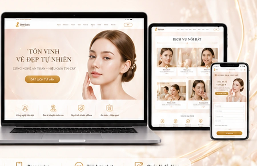 Thiết kế website thẩm mỹ viện OneStack
