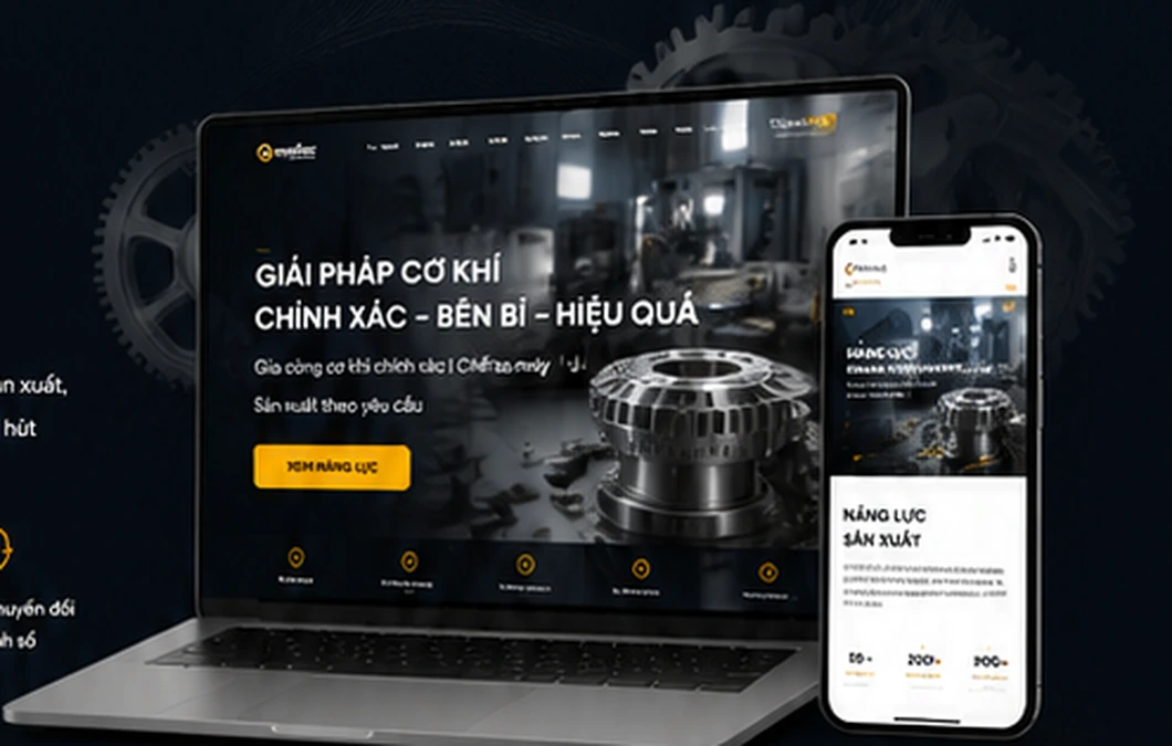Thiết kế website công ty cơ khí
