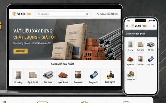 Thiết kế website vật liệu xây dựng