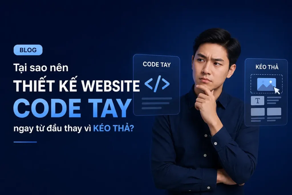 Tại sao nên thiết kế website code tay ngay từ đầu thay vì kéo thả?
