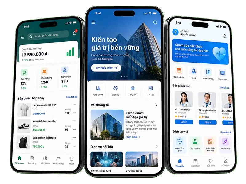 Minh họa ứng dụng di động OneStack